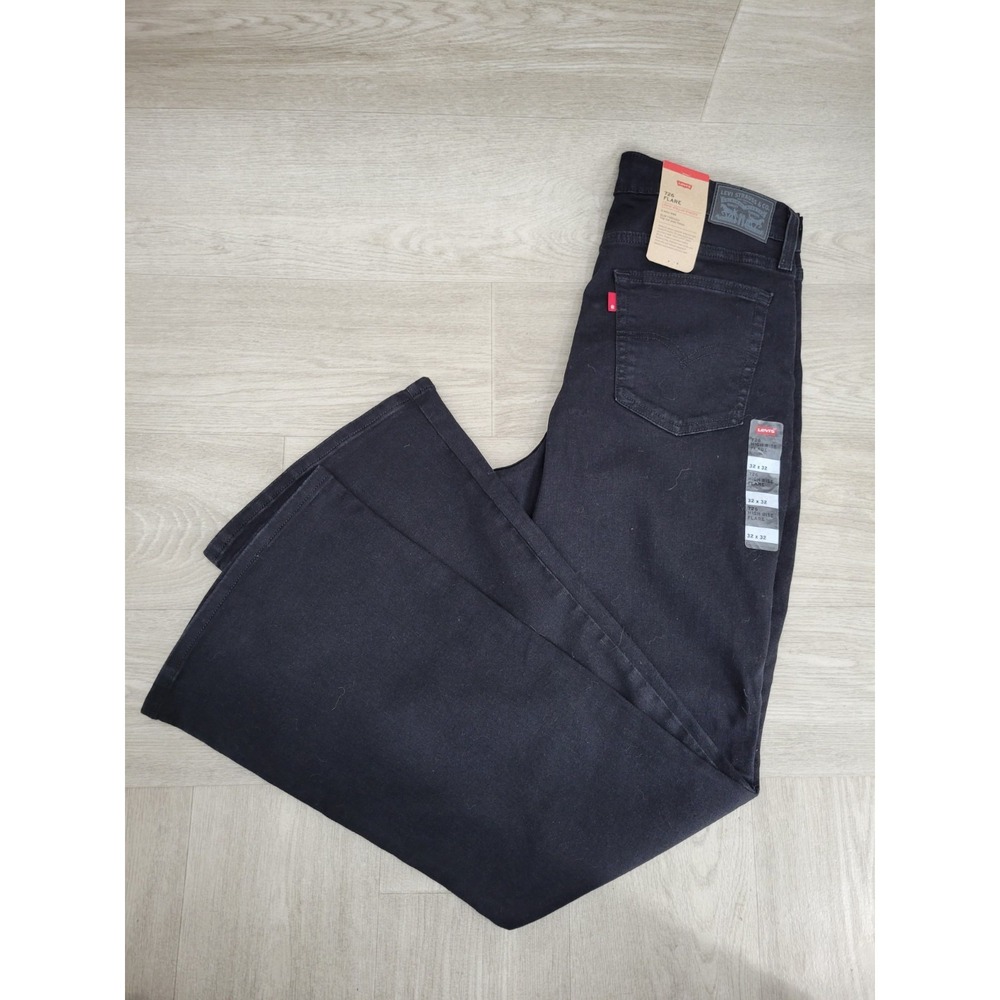 NWT Levi's 726 Flare Jeans Women's 32x32 Faded Black Stretch High Rise Denim